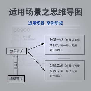 家用灯具数码分段开关灯的控制器一分二路大功率电子分控器分组器