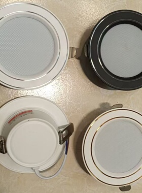 led筒灯天花灯嵌入式洞灯7.5开孔7W三色简灯家用客厅吊顶孔灯桶灯