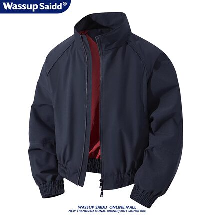 WASSUP SAIDD春季新款飞行夹克外套休闲宽松潮牌男士立领上衣外套