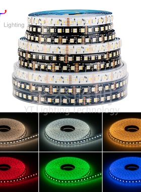 RGBWW七彩灯带RGBCW五合一RGBCCT五路LED氛围防水高亮5050灯条24V
