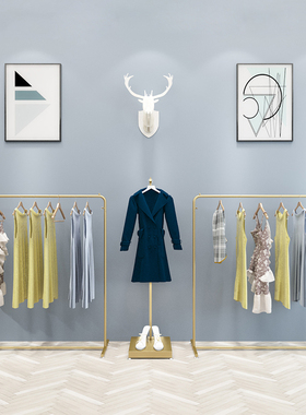 欧式服装店展示架落地式女装店货架陈列组合侧挂衣架童装衣服架子