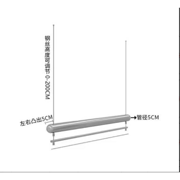 服装展示架橱窗钢丝绳吊架衣服架婚纱高档服装店不锈钢拉丝银悬挂