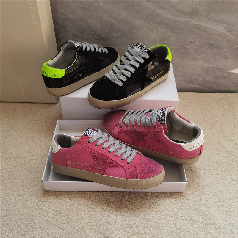 潮牌女鞋脏脏鞋女款加绒板鞋2022新款鞋子运动粉色星星小脏鞋黑色