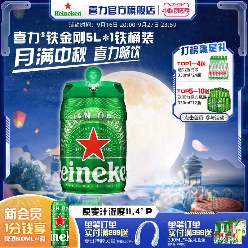 喜力桶装荷兰进口啤酒图片