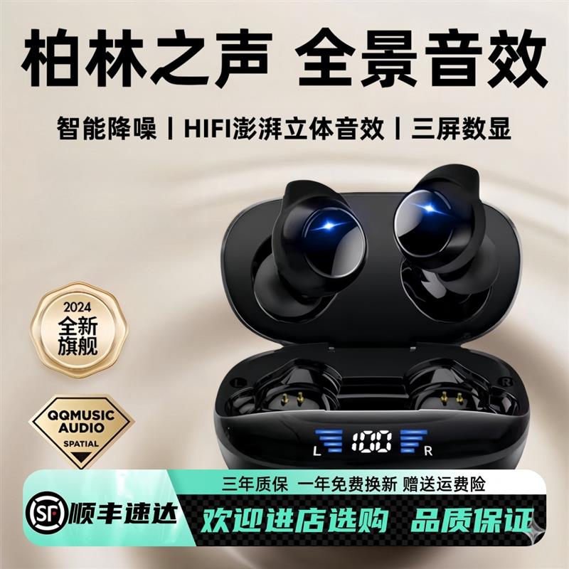 柏林之声入耳式无线蓝牙耳机音效高端降噪高音质运动跑步超长续航