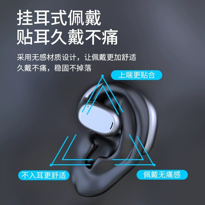适用OPPO手机耳挂蓝牙耳机reno9pro10十12无线 线Findx8类骨传导