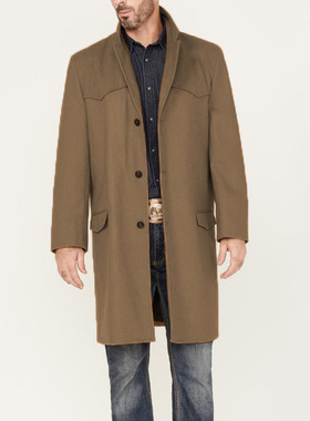 Exquisite men's long woolen overcoat精致欧美男长款毛呢冬大衣