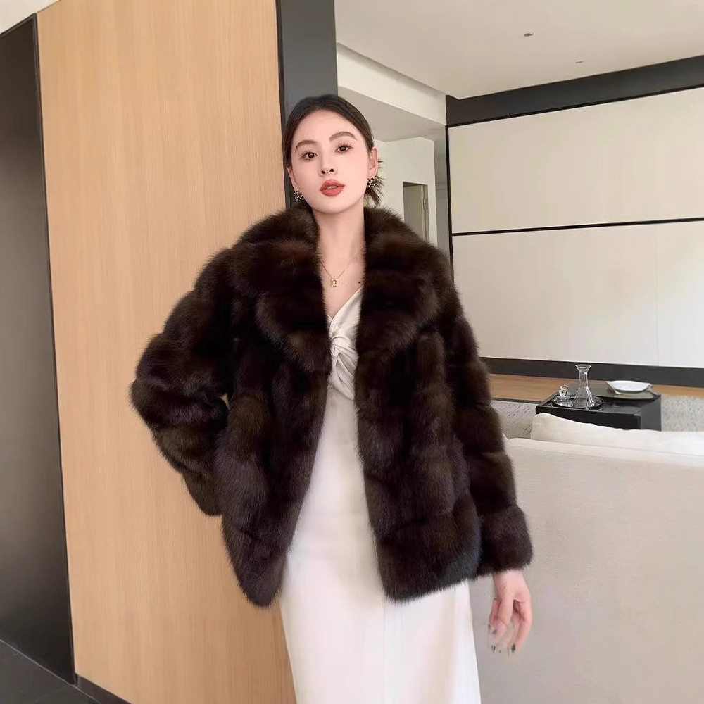 貂皮大衣女冬新款高级环保皮草