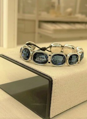 西班牙小众潮牌UNODE50奢华蓝水晶手链不过敏优雅轻奢欧美镀银