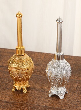 创意金属玻璃装饰摆件圣水收纳瓶