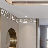 镜面亚克力腰线踢脚线自粘3d立体客厅中式 电视背景墙边框吊顶墙贴