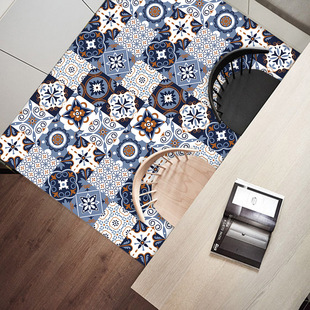 梵蒂冈花纹仿真地板墙面瓷砖贴家居翻新厨房浴室装饰画自粘墙贴纸