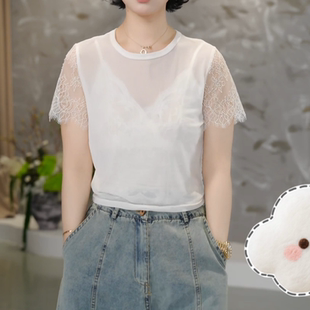 t恤女短袖2026夏独特漂亮巨好看设计感别致很仙的绝美短款小上衣