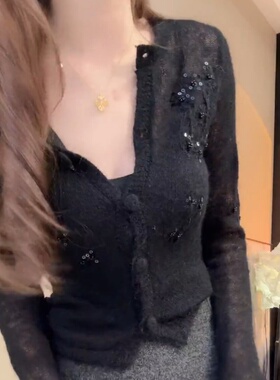 欧货设计感提花洋气减龄上衣女2025年秋季新款休闲圆领长袖针织衫