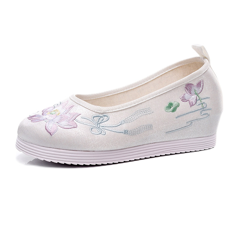 2025新款汉服鞋女老北京布鞋女复古内增高千层底软底绣花鞋女单鞋,女鞋,绣花鞋,淘宝优惠券,粉丝福利购,淘宝优惠卷