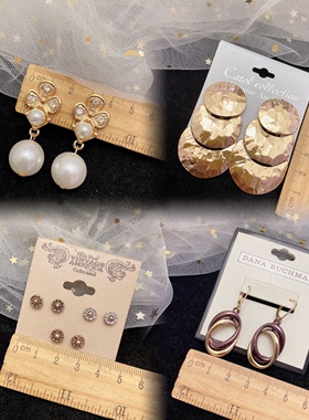 合金日韩珍珠宝石耳钉耳夹无耳洞气质大气简约百搭流行ce609
