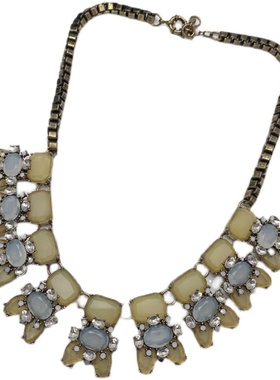 合金欧美宝石项链女个性简约夸张