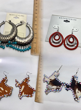 马毛耳钉耳环镶钻百搭气质简约大气流行时尚个性复古港风ce689