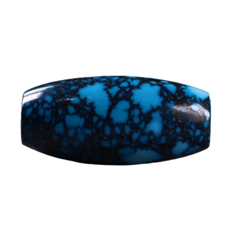 호북 높은 도자기 높은 파란색 청록색 WULAN 꽃 배럴 비즈 그물 꽃 라운드 비즈 비즈 자연 최적화되지 않은 느슨한 비즈 액세서리