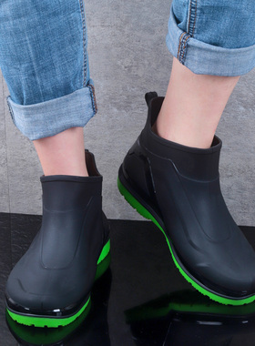 短筒防滑雨鞋男防水鞋雨靴潮流水靴厨房户外钓鱼工作保暖套鞋胶鞋