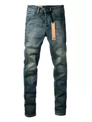 Ksubi Jeans American Fashion Brand New Dark Blue Distressed White Washed Basic Stretch Jeans for Men