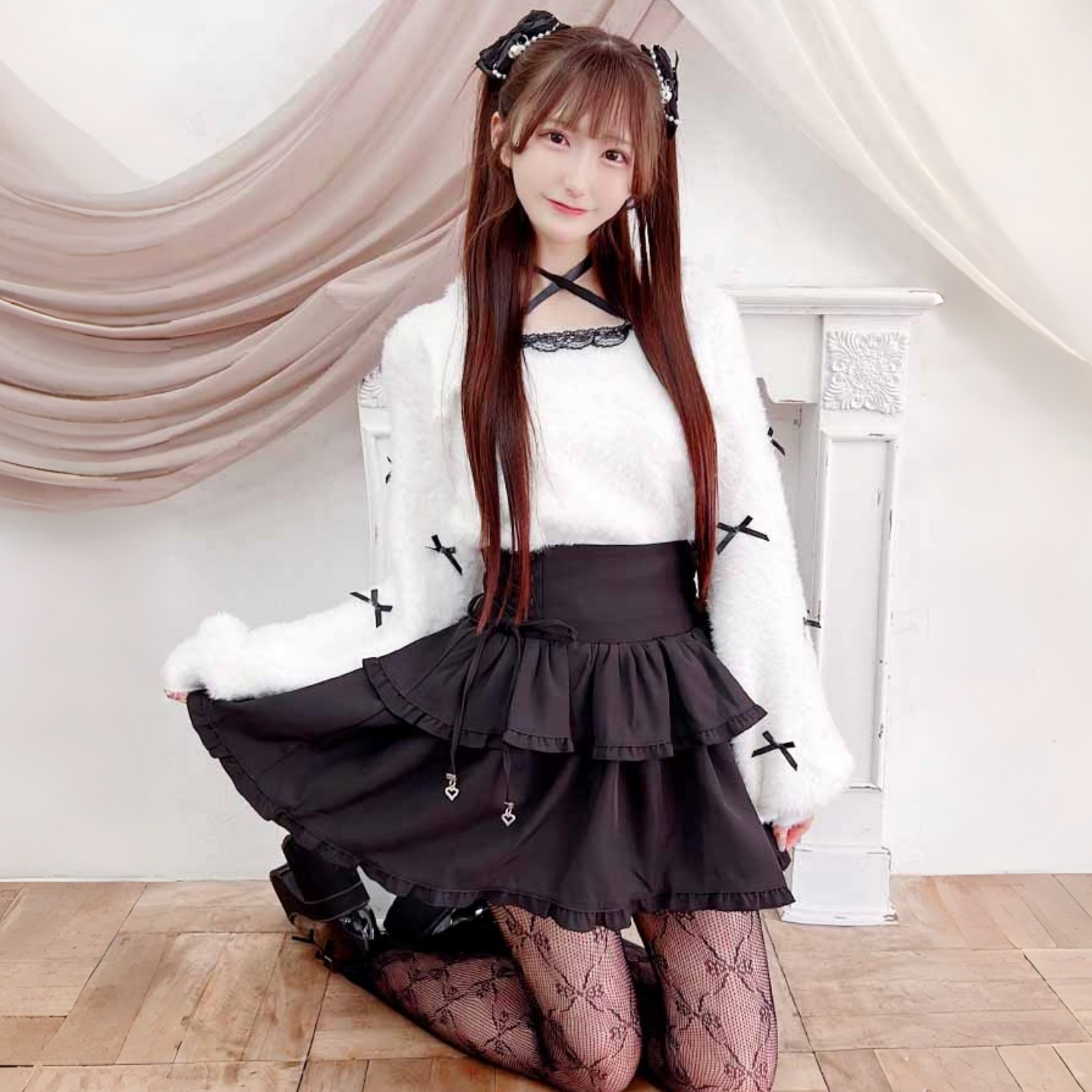 【全款预约】MA*RS 小丝带披肩风针织衫 388040210