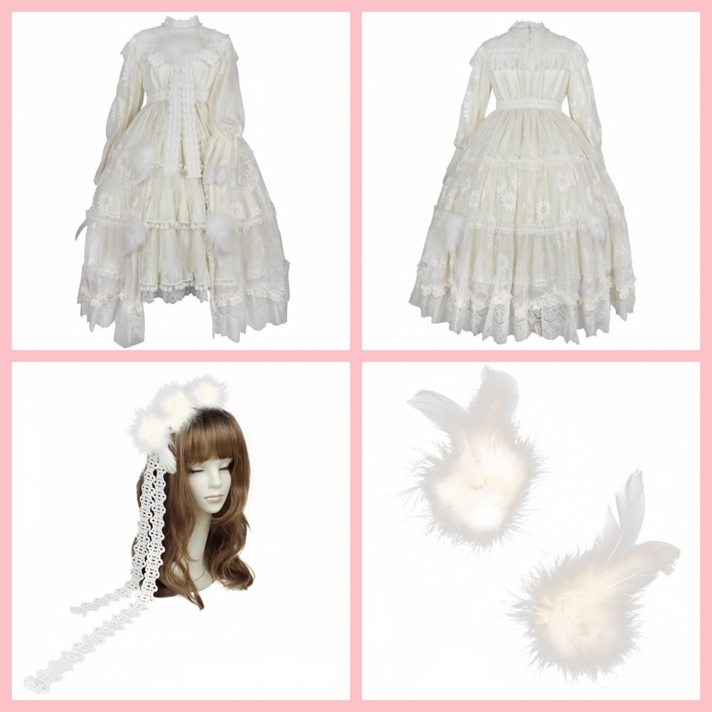 国内现货ap white snow fairy 白色op dress 茶会款 连衣裙lolita