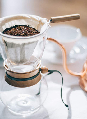 【旗舰店】HARIO家用滴滤式法兰绒手冲咖啡壶玻璃咖啡分享壶DPW