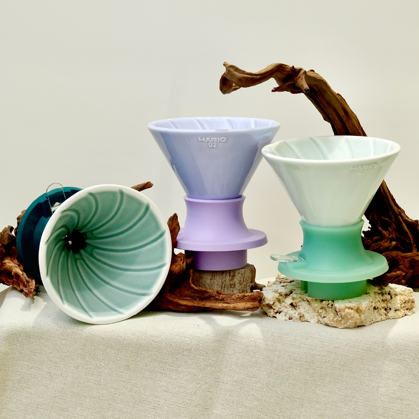 V60陶瓷凹槽滤杯聪明杯