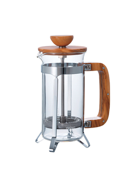 【旗舰店】HARIO耐热玻璃法式压壶不锈钢滤网法压壶冲茶器CPSW