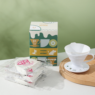 HARIOxMOOMIN姆明联名系列V60树脂滤杯3包滤纸套装 旗舰店