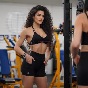 超性感BOMBSHELL细带美背蜜桃显臀运动健身短裤后V字内衣紧身套装