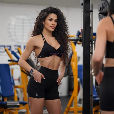 BOMBSHELL高腰性感紧身健身短裤