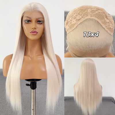 米白色万用假发整顶头套高温丝女