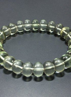 天然绿色水晶手串算盘珠生日礼物