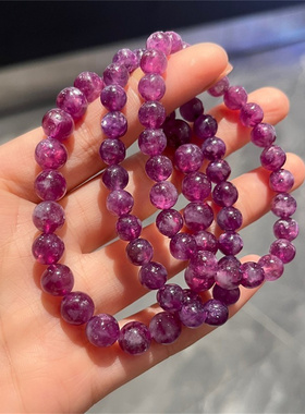 女紫祖母晶手链紫色水晶手串