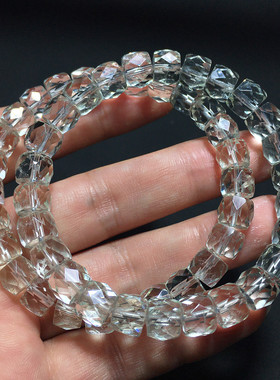 天然绿水晶手链绿色水晶手串礼物