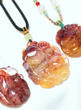 锦鲤胶花九尾狐吊坠女款礼物