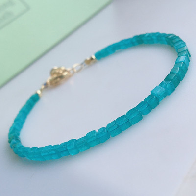 原创女款天河石清新方形手串