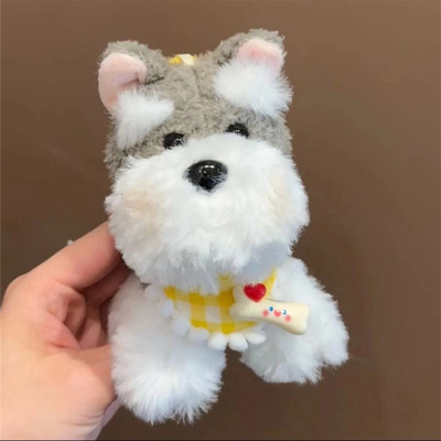 雪纳瑞车饰车载摆件车内装饰品毛绒玩偶狗狗可爱公仔汽车装饰礼物