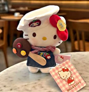 正版可爱HelloKitty巧克力棒甜心kt猫毛绒公仔包包挂件车钥匙扣