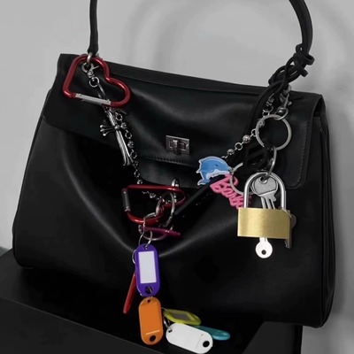 复古rodeo锁扣金属单肩包挂件车钥匙扣饰品包包装饰男女礼物