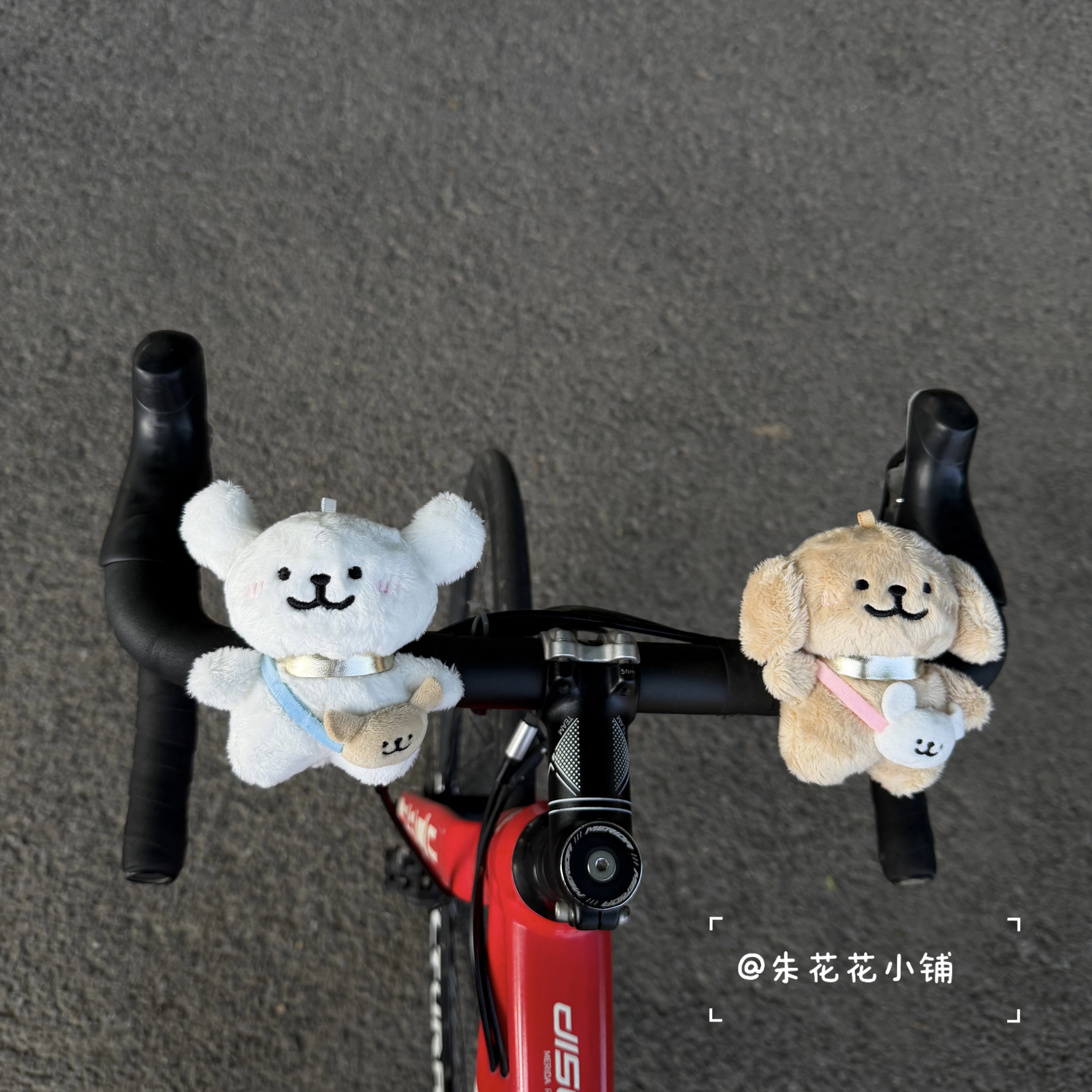 可爱线条小狗自行车装饰小配件趴趴玩偶公仔公路山地车小挂件摆件