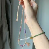 藏式 棉线手工项链编织棉绳调节纯手工唐卡吊坠毛衣蜜蜡民族挂绳