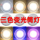LED筒灯嵌入式 家用客厅吊顶天花孔灯射灯三色变光洞灯7.5公分铜灯