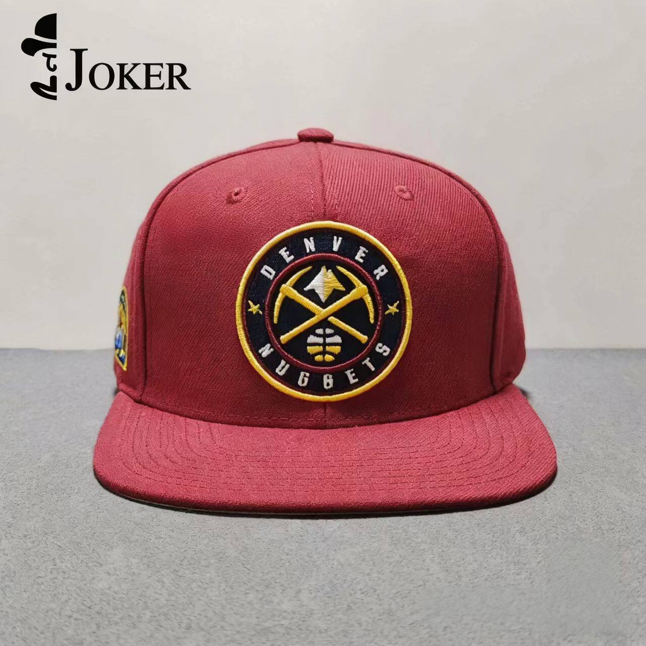 Joker严选Mitchell&Ness丹佛掘金队官方正品棒球帽酒红硬顶鸭舌帽