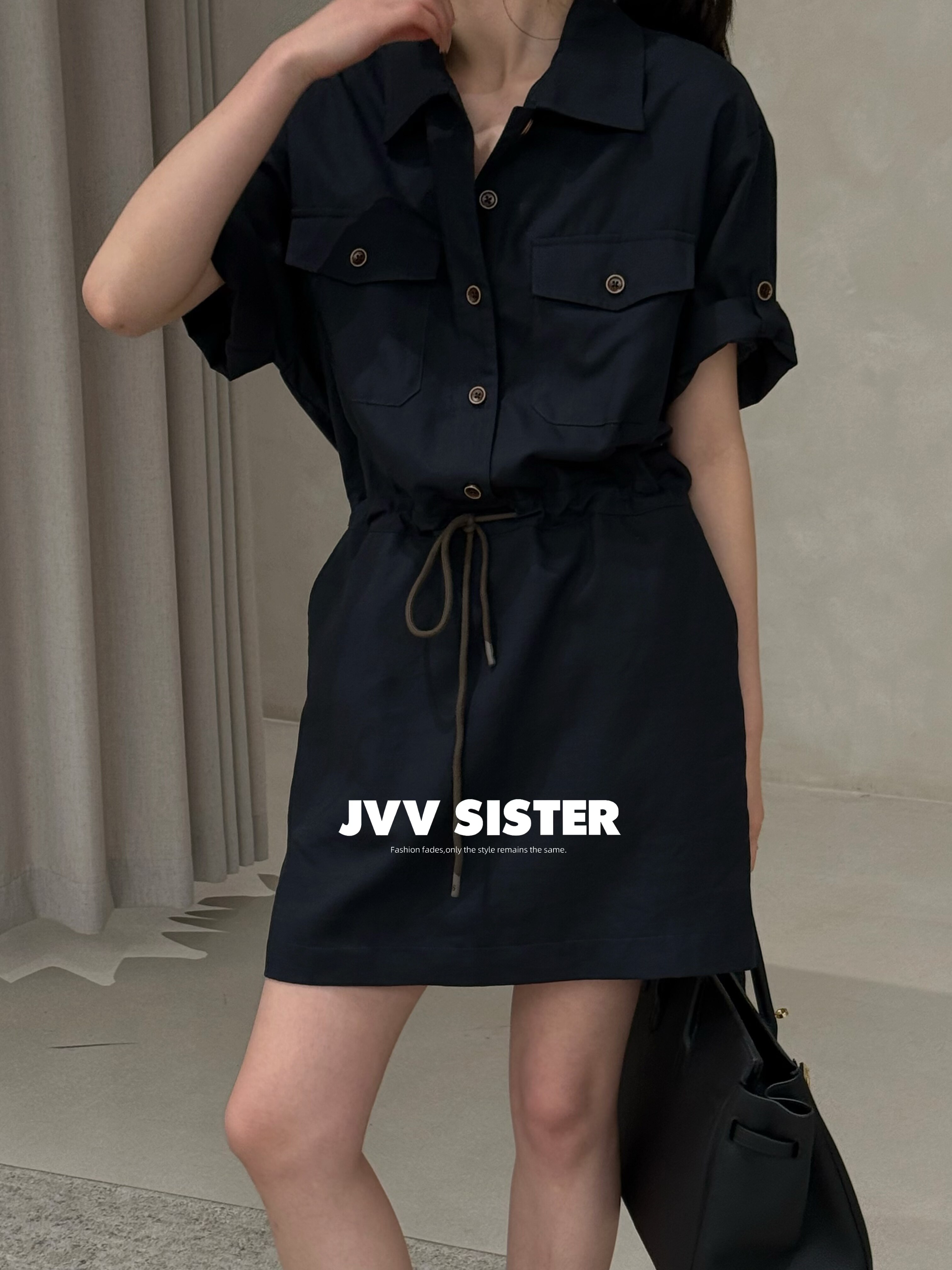 JVVSISTER2026夏季新款韩版宽松显瘦百搭工装连衣裙女休闲半裙潮