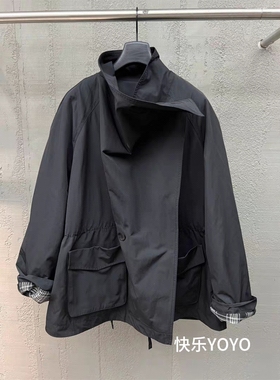 欧货bobo1972工装风法式风衣外套女2025秋季新款收腰通勤上衣