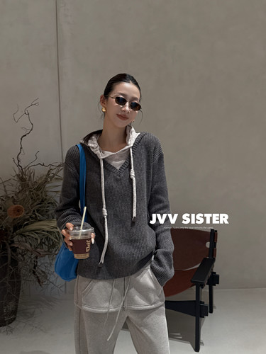 JVV美式复古宽松休闲百搭上衣女2026秋冬新款上衣女外套91375