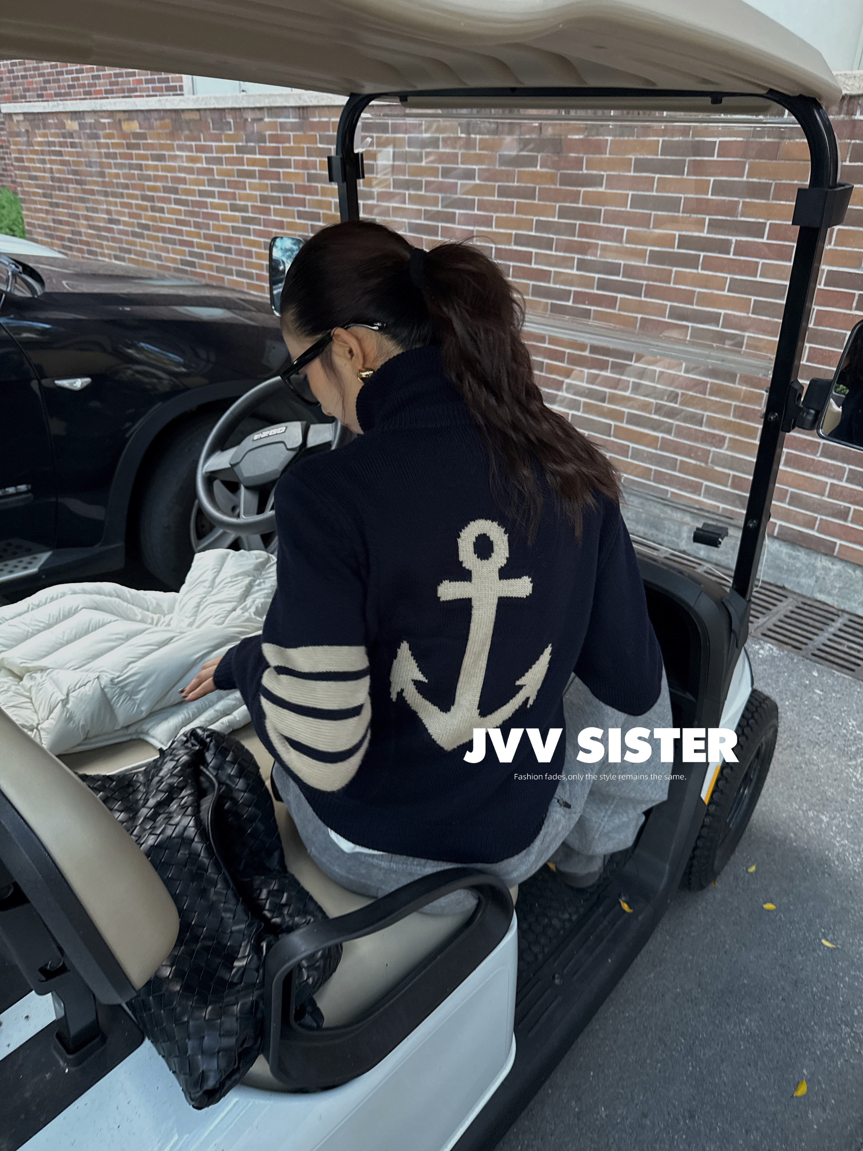 JVV时尚百搭宽松休闲圆领针织开衫女2026秋冬新款外套01376